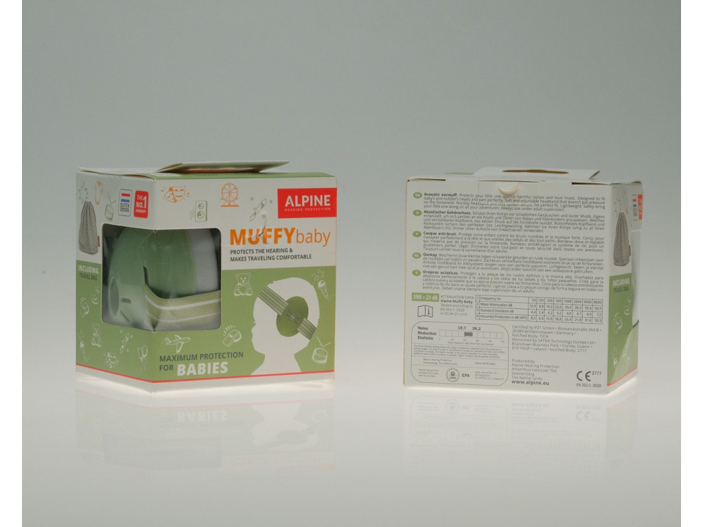 Alpine Hearing Protection Muffy Baby, Hearing Protection, Green